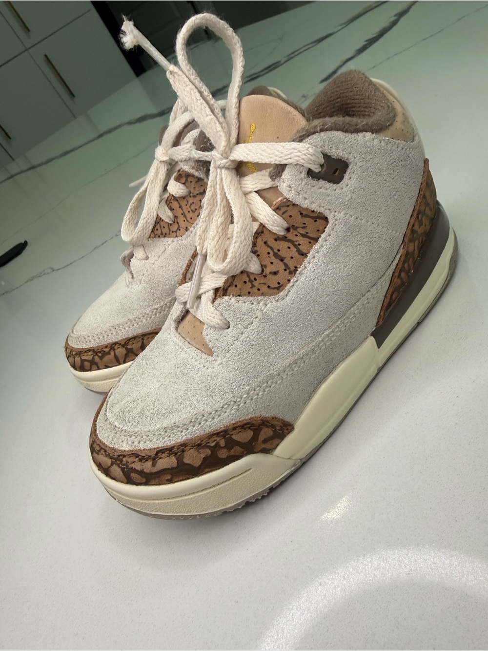 Nike Air Jordan 3 Retro TD Palomino Light Orewood Brown Size 9C DM0968-102 Toddl